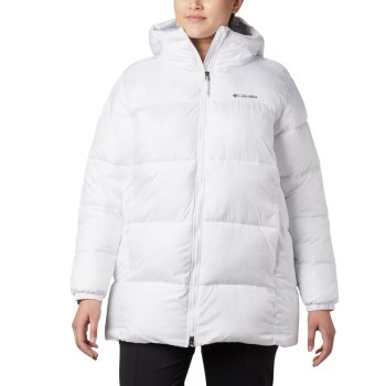 Columbia Puffect Mid Hooded, Chamarras Blancos Para Mujer | 675280-NID